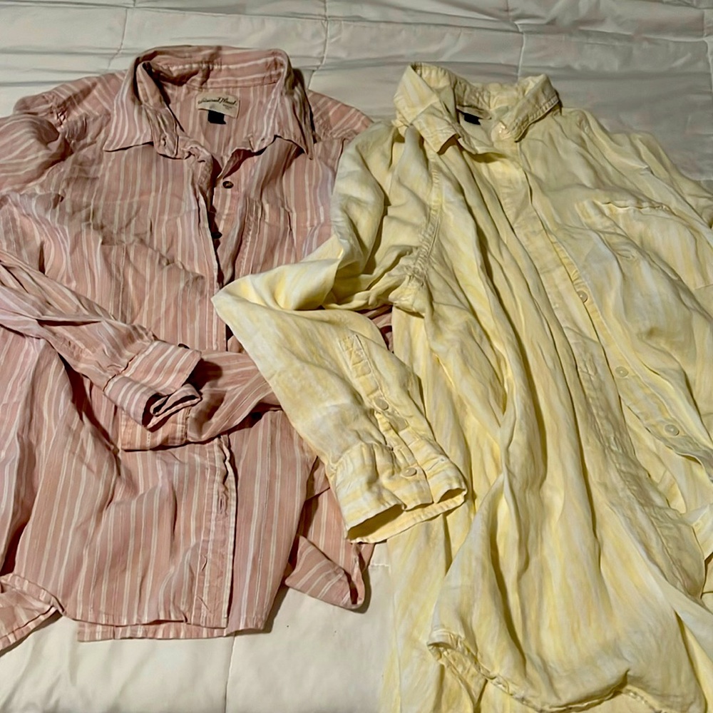 Light weight long sleeve button down shirts.